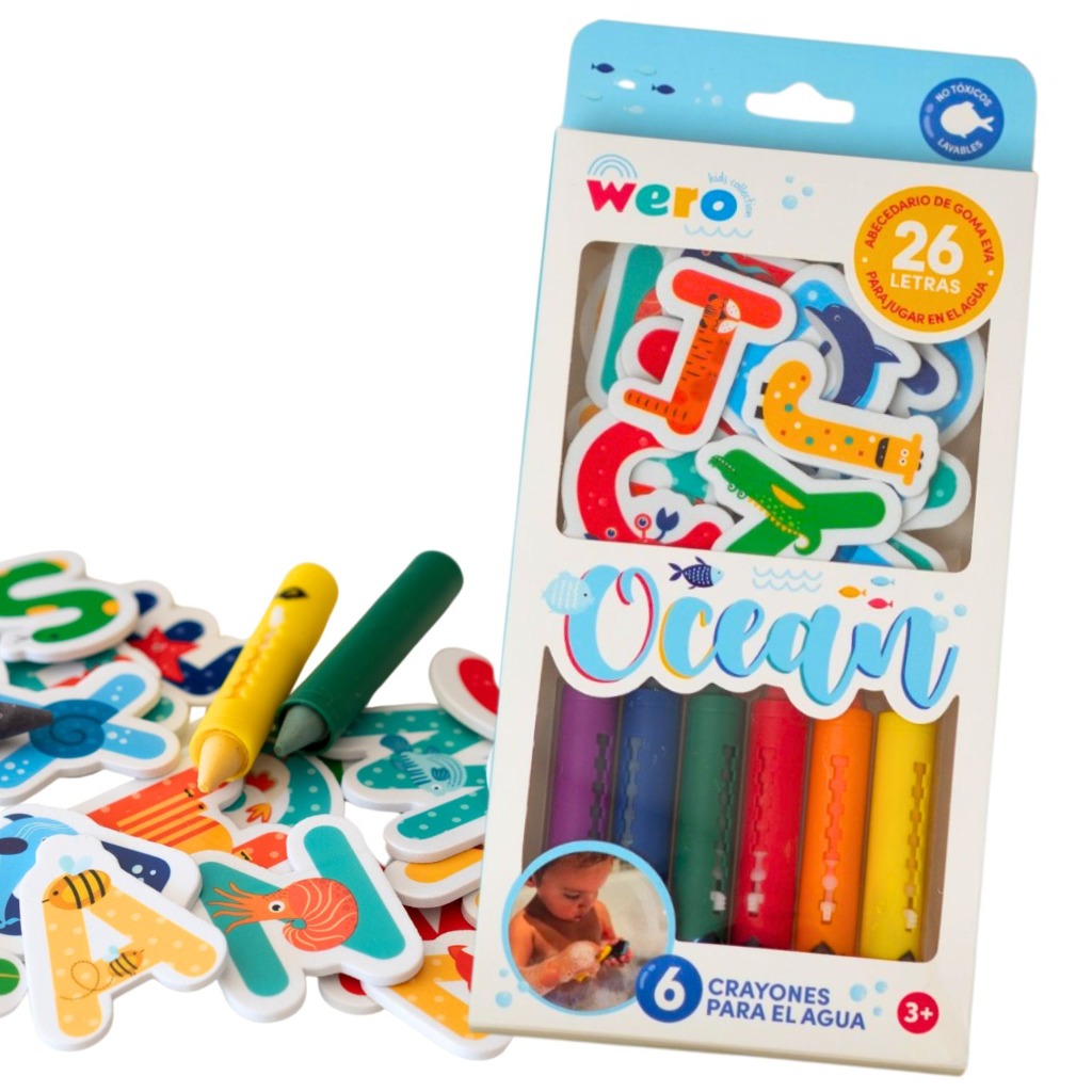 CRAYONES P/AGUAx6u.+ ABECEDARIO G.EVA