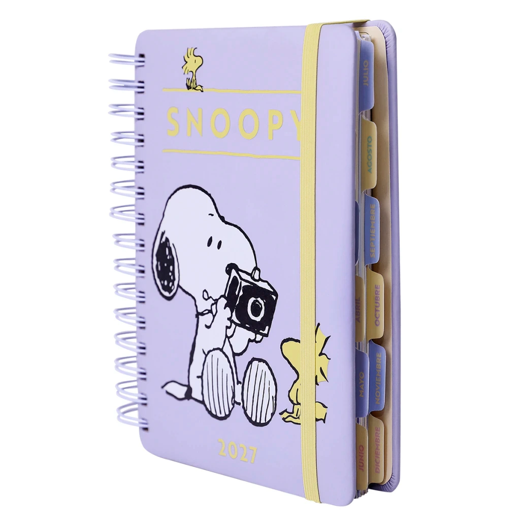 AG.N*7 DIARIA C/ESP.14x20cm. SNOOPY MOOVIING