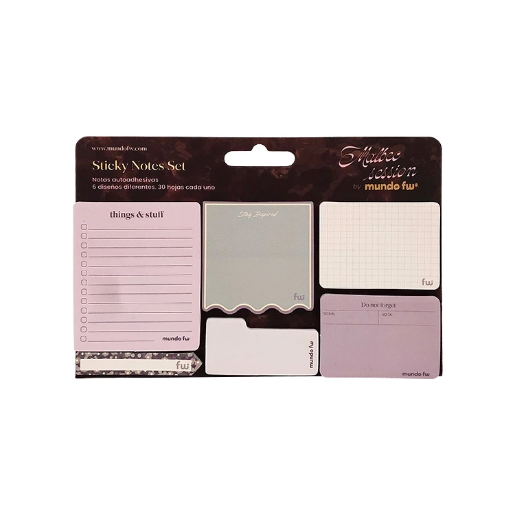 NOTA ADHESIVA SET x6u.MALBEC FW