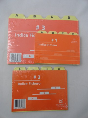 INDICE CARTULINA  P/FICHERO N*2