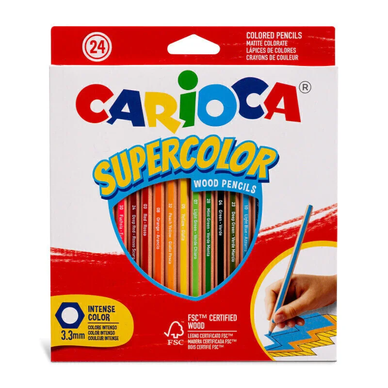LAP.COLORES x 24u.LARGOS SUPERCOLOR CARIOCA