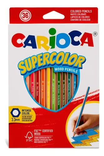 LAP.COLORES x 36u.LARGOS SUPERCOLOR CARIOCA