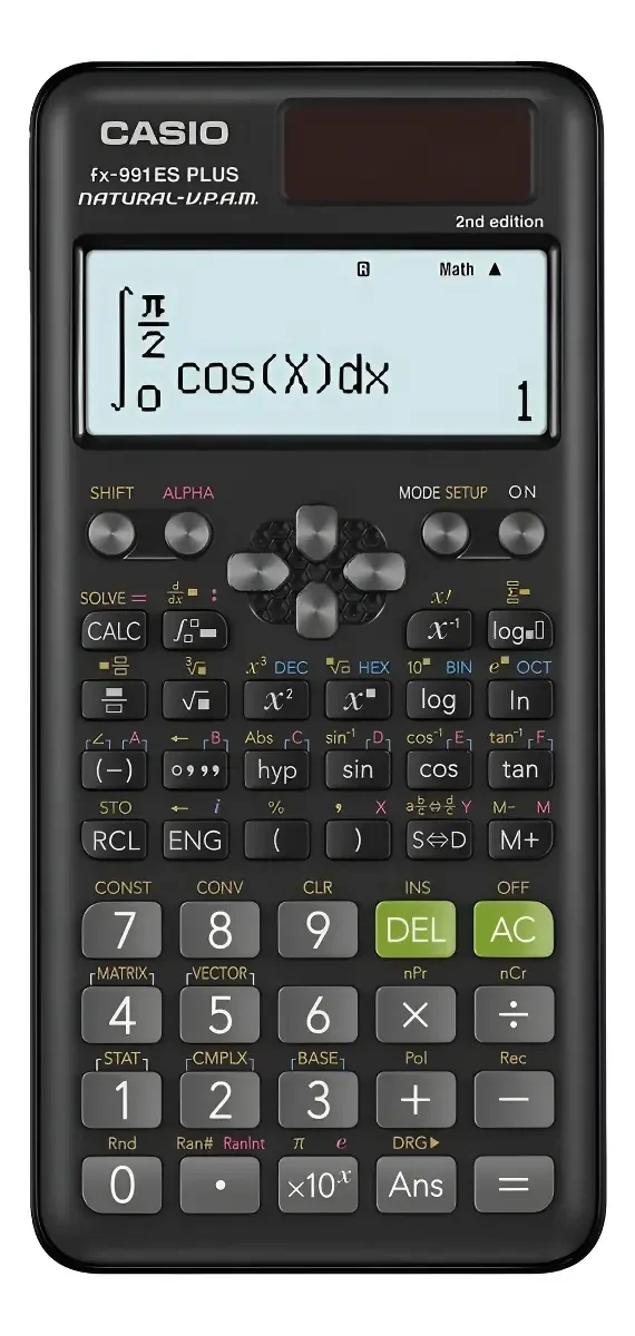 CALC.CIENTIF.FX-991ES PLUS 2 NEGRA 417 func.CASIO
