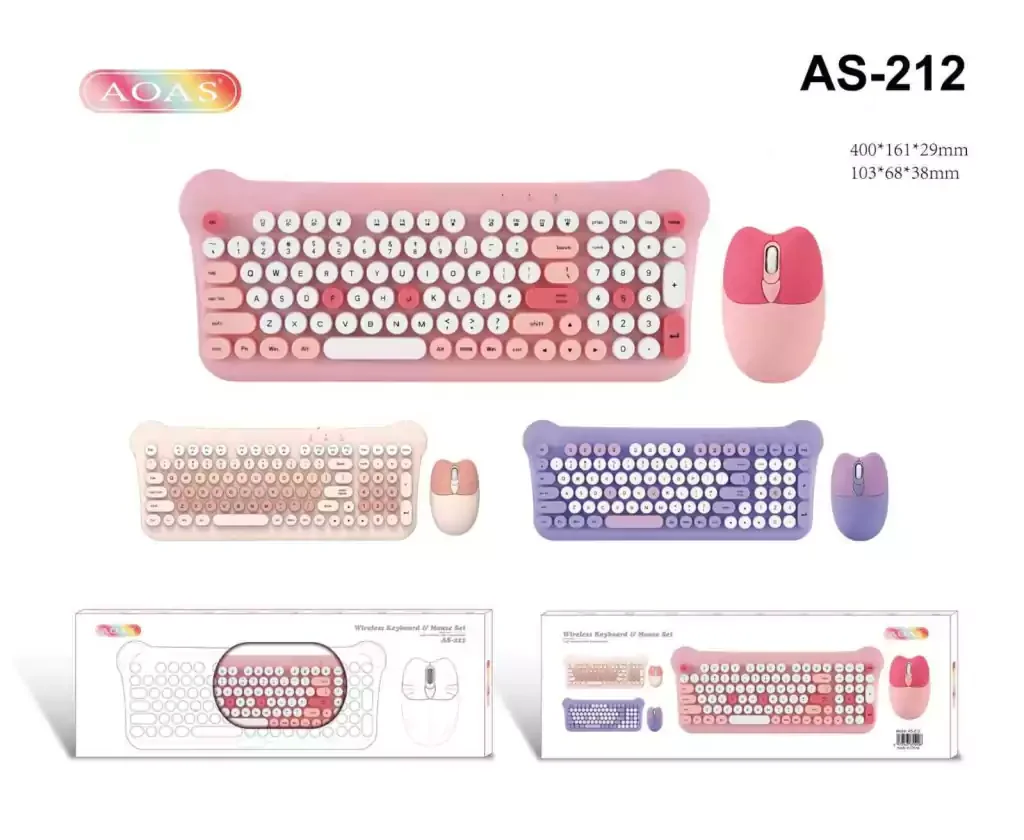COMBO TECLADO+MOUSE INAL.COLOR AS212 AOAS