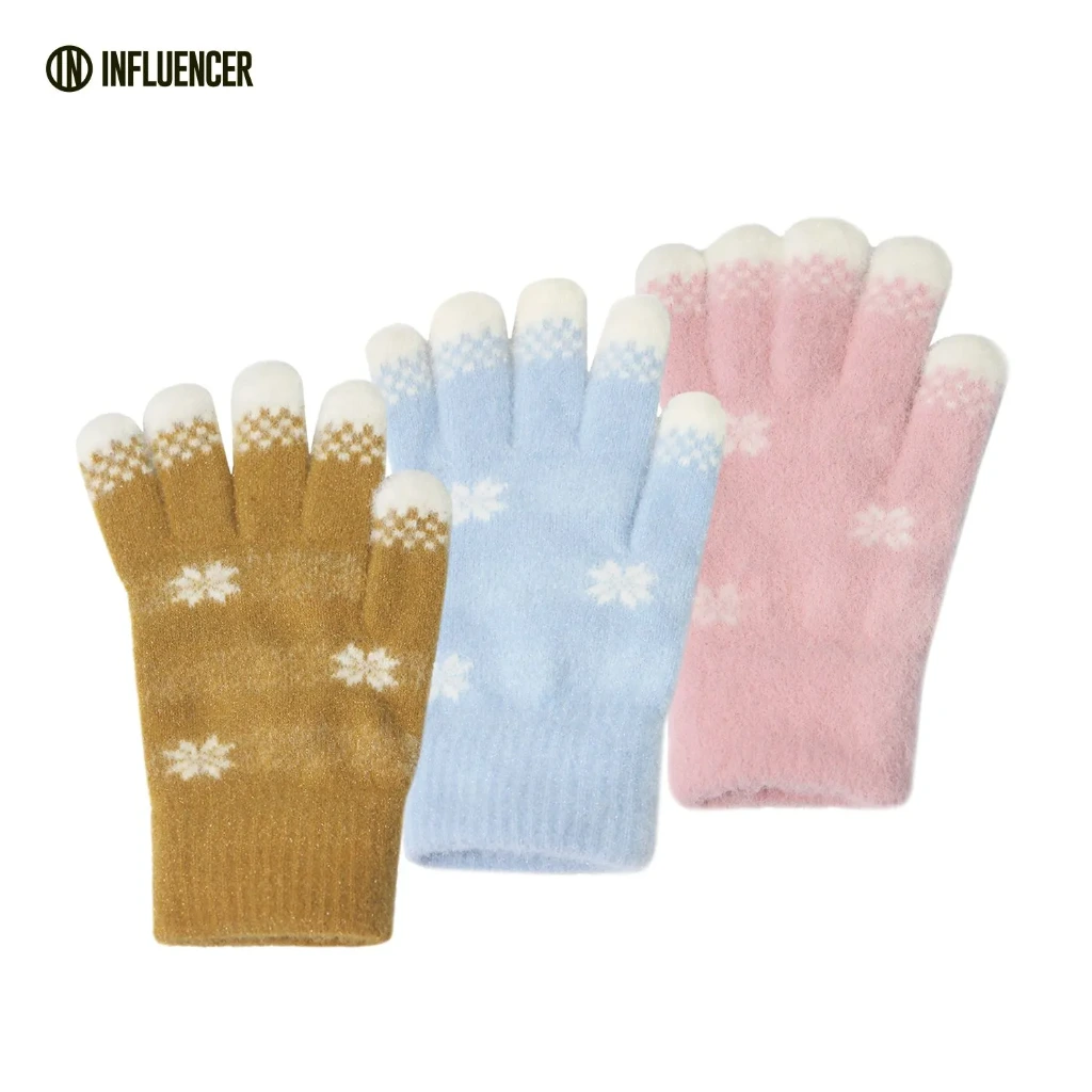 GUANTES TEJIDO LISOS INFLUENCER KIDS