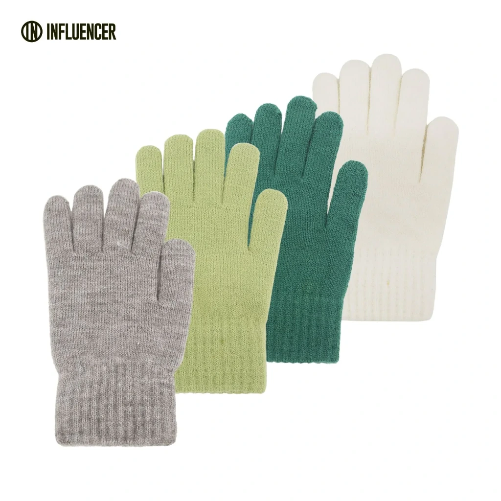 GUANTES TEJIDO LISOS INFLUENCER KIDS