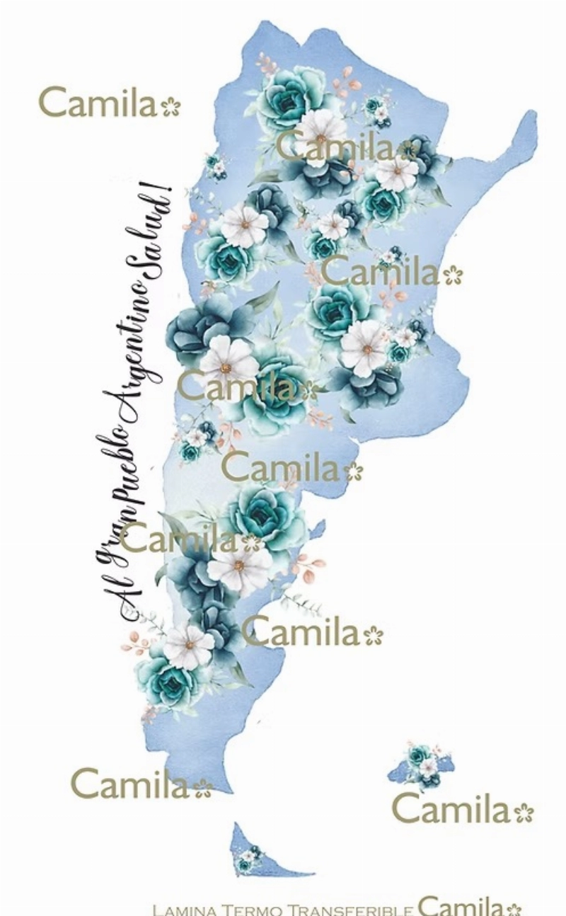 LAMINAS TERMOTRANSFERIBLES x1u. CAMILA