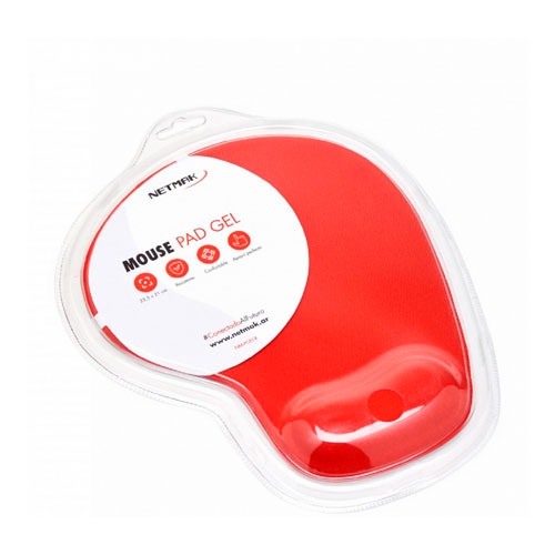 PAD P/MOUSE C/GEL ROJO  23.5 x 21 NETMAK