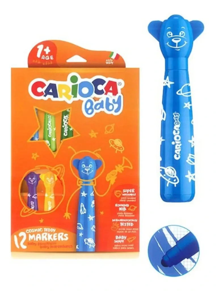 MARCADORESx12u.GRUESOS TEDDY BABY CARIOCA