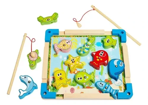JUEGO DE PESCA DE MADERA