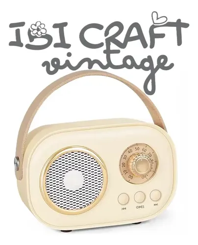 PARLANTE VINTAGE BLUETOOTH BEIGE