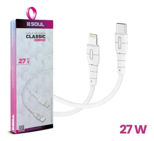 CABLE DE DATOS 1m CLASSIC TIPO C.LIGHT 27W SOUL