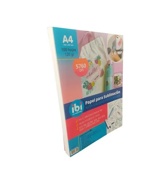PAPEL P/SUBLIMAR IJ. A4 120grs.x100hjs.IBI