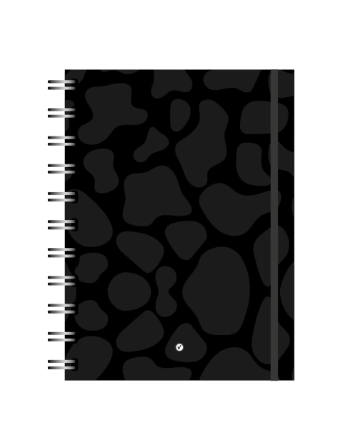AG.N*7 SEMANAL C/ESP. 15x21cm. BLACK IN BLACK