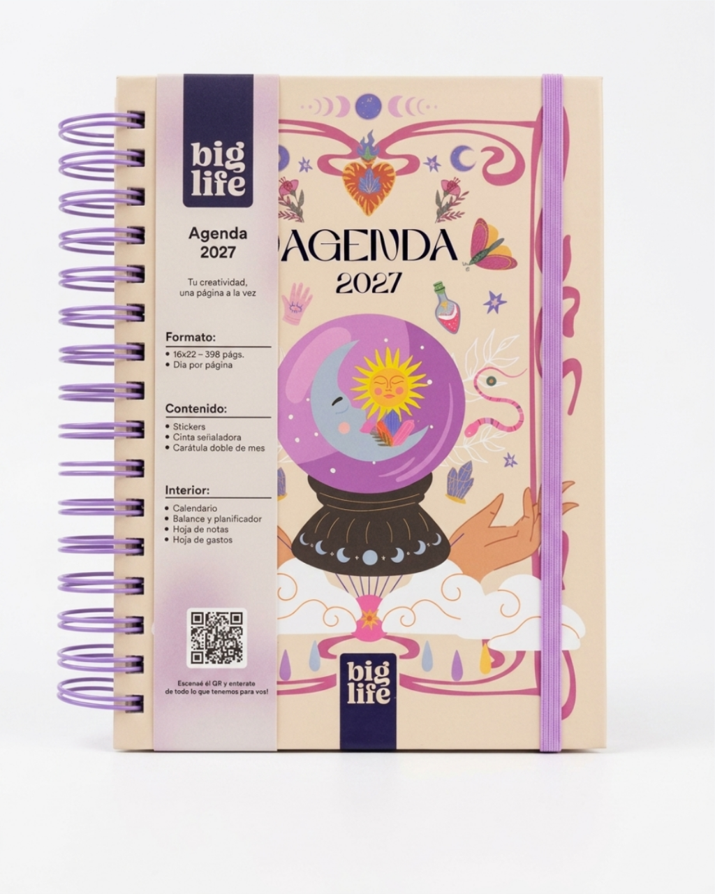 AGENDA N°7 DIARIA C/ESP.16X22 cm.ORACULO BIG LIFE