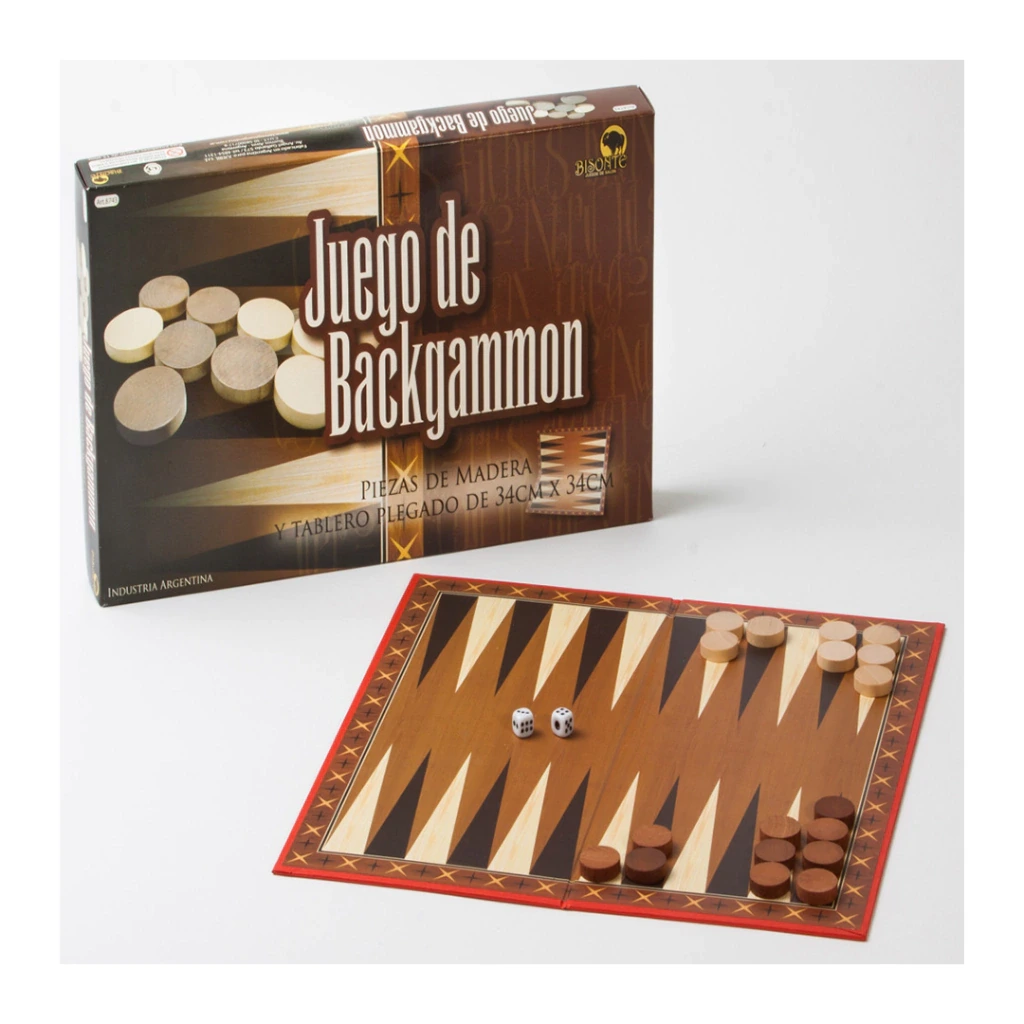 BACKGAMON DE ESTUDIO MADERA BISONTE