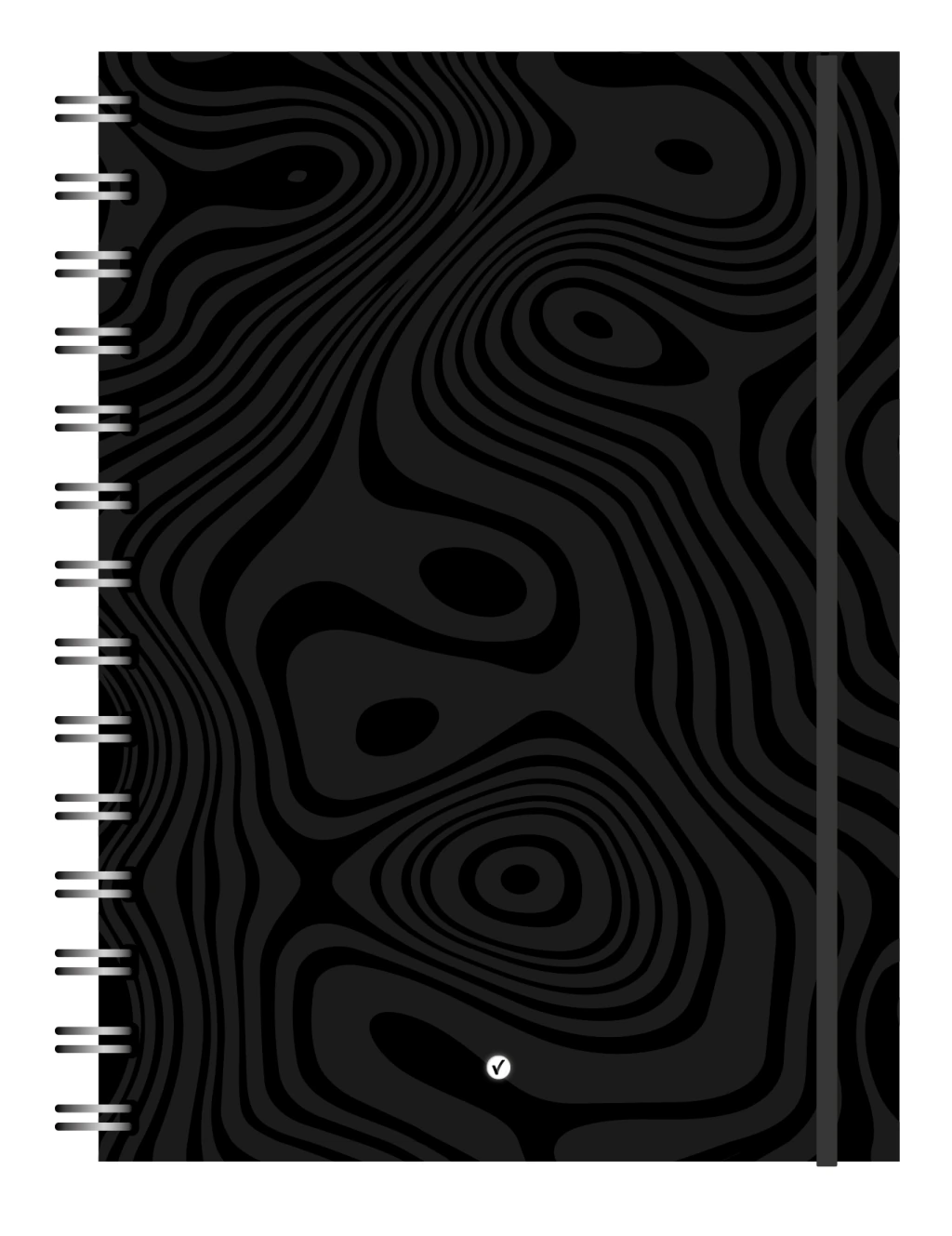 AG.N*7 DIARIA C/ESP 15x 21cm.BLACK IN BLACK