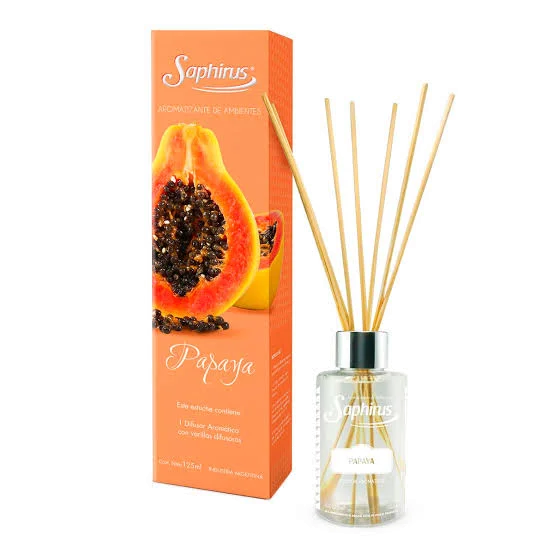 DIFUSOR C/VARILLAS 125ml. PAPAYA SAPHIRUS
