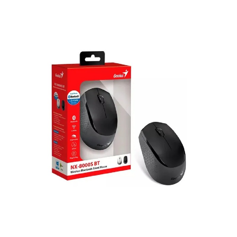 MOUSE USB INALAM.WIREL NX 8000S NEGRO GENIUS