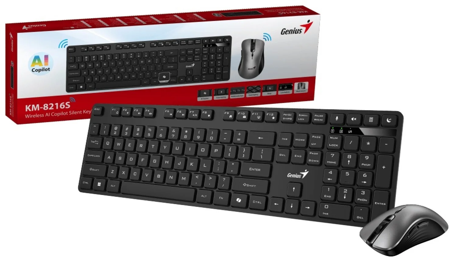 COMBO TECLADO + MOUSE KM 8216  GENIUS